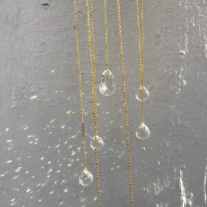 Golden Cascade Crystal Suncatcher