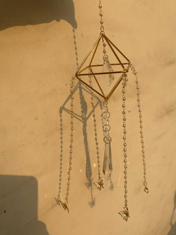 Butterfly Garden Crystal Suncatcher | Boho Nature-Inspired Window Decor - Image 2