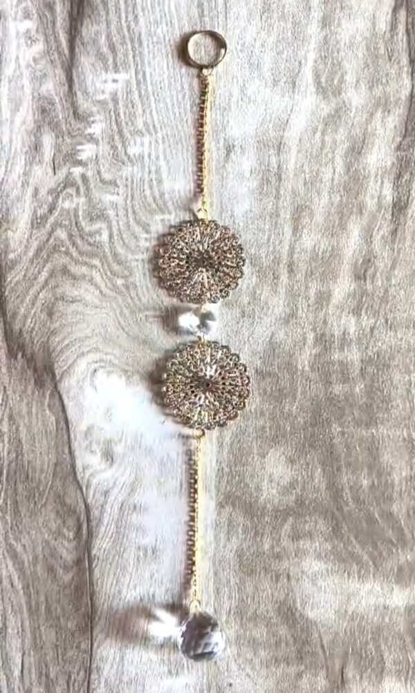 Floral Mandala Crystal Suncatcher – Elegant Hanging Light Catcher for Window, Garden, or Car Décor